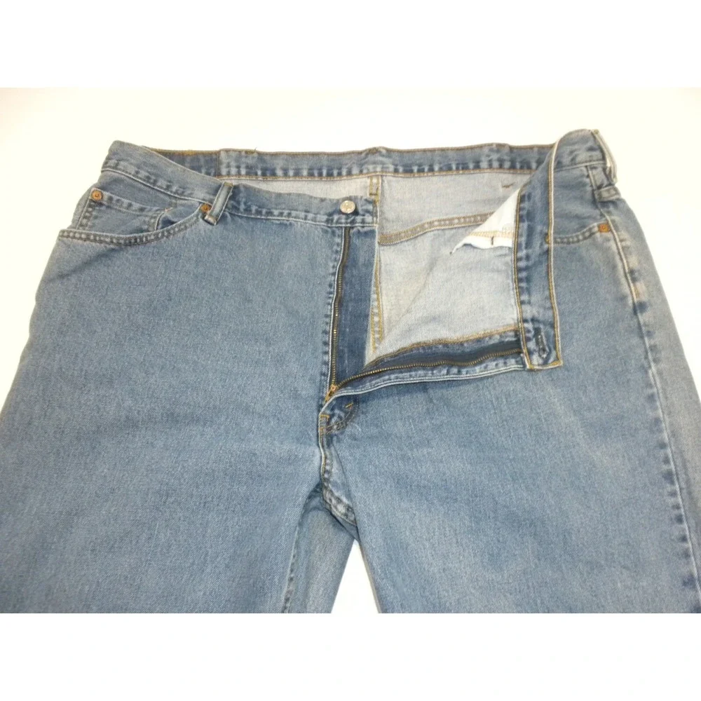 Levi's 550 Jeans Mens 46x32‎ Blue Denim Relaxed Fit Light Wash Straight